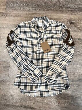 Burberry Letter Graphic Check Cotton Poplin Shirt.   Designed by Riccardo Tisci